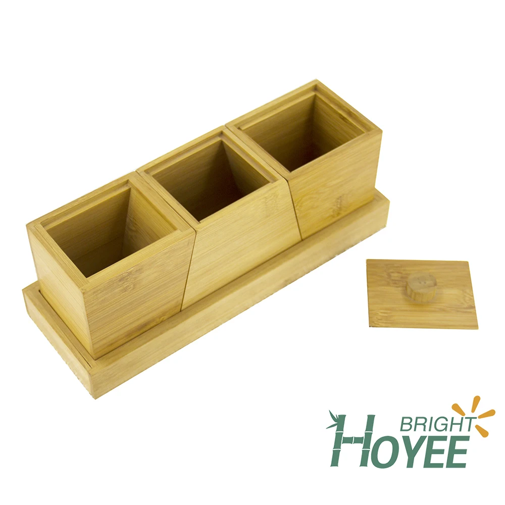New design Bamboo Office Supplies Bamboo Desk Organizer Pen Holder Accessories Storage Caddy