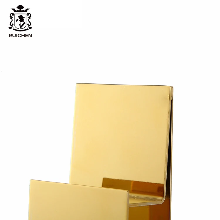 Unique Design Wallet Stand Titanium Gold Stainless Steel Wallet Display Rack  Wallet Display Stand