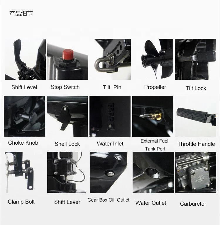 Новые популярные HANGKAI 15HP 2, работающая на бензине, Производство: Китай Подвесные лодочные моторы для рыбацкой лодки