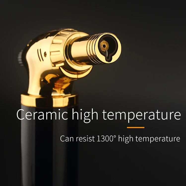 
High quality torch Lighter for cigar kitchen culinary gas refillable BBQ torch Lighter stylish and windproof jet flame 