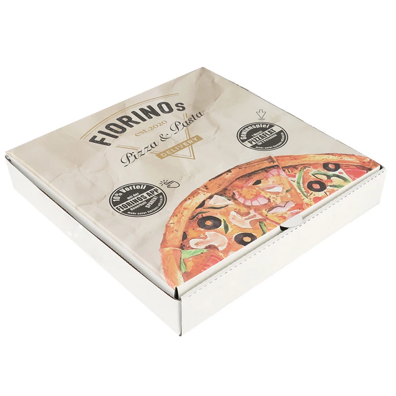 Custom Printed Large Shaped Pizza Packing Delivery Box Supplier Foldable 12 14 16 18 Inch Corrugated Pizza Box