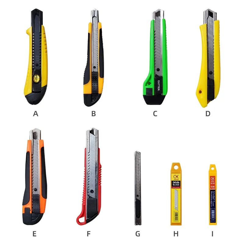 Cheap Heavy Duty Box cutter 18mm Aluminium alloy Retractable Cutter Utility Knife Knorr Alfedo