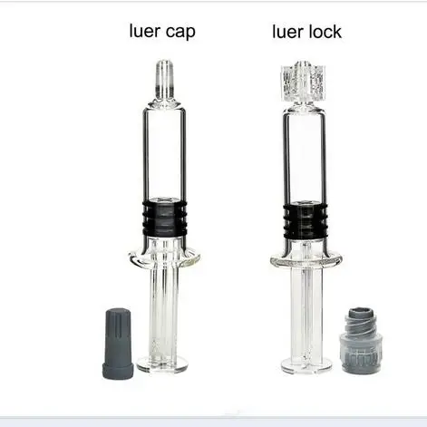 1ml tip cap and luer lock oil glass syringe
