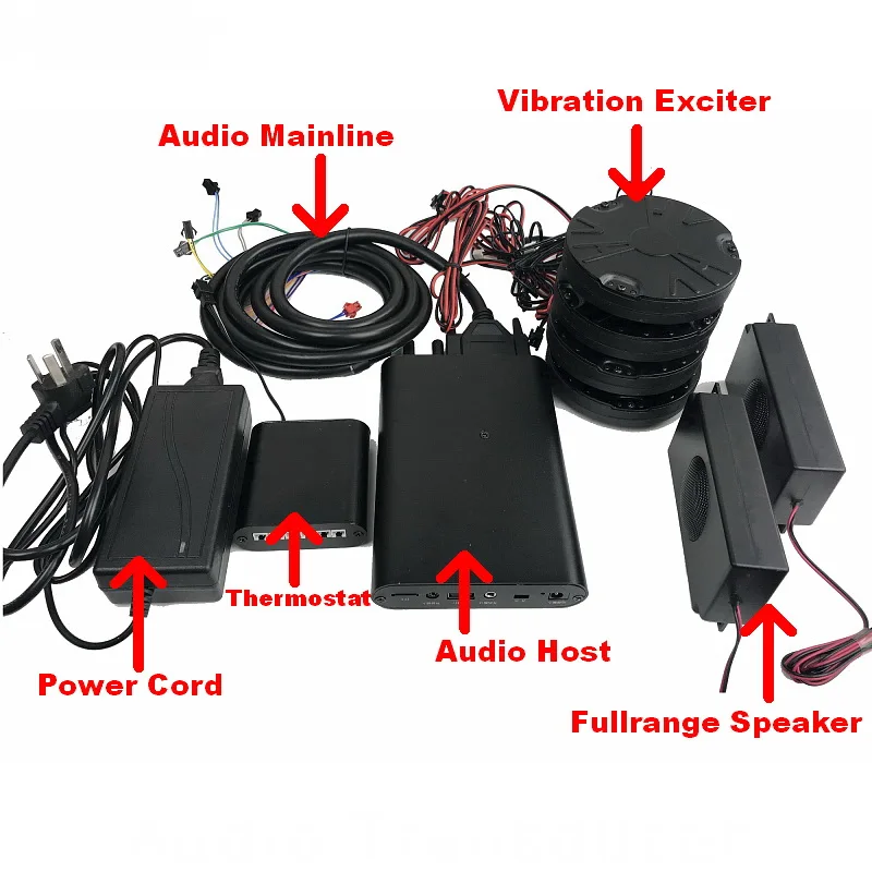 Music mattress exciter woofer speaker sound audio vibration ultrasonic transducer for massage