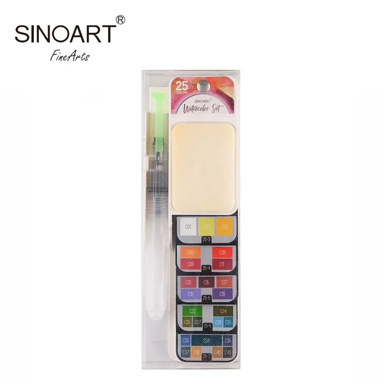 18 33 42 Colors Artist Mini Portable Box Pocket Watercolors Travel Set For Outdoor Painting
