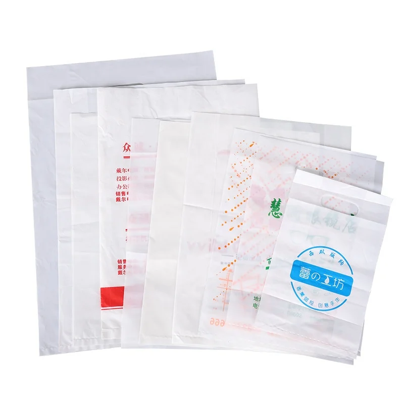 Custom Printed Logo Design LDPE/HDPE handle plastic bag die cut bag shopping bag for clothing/shoe packing