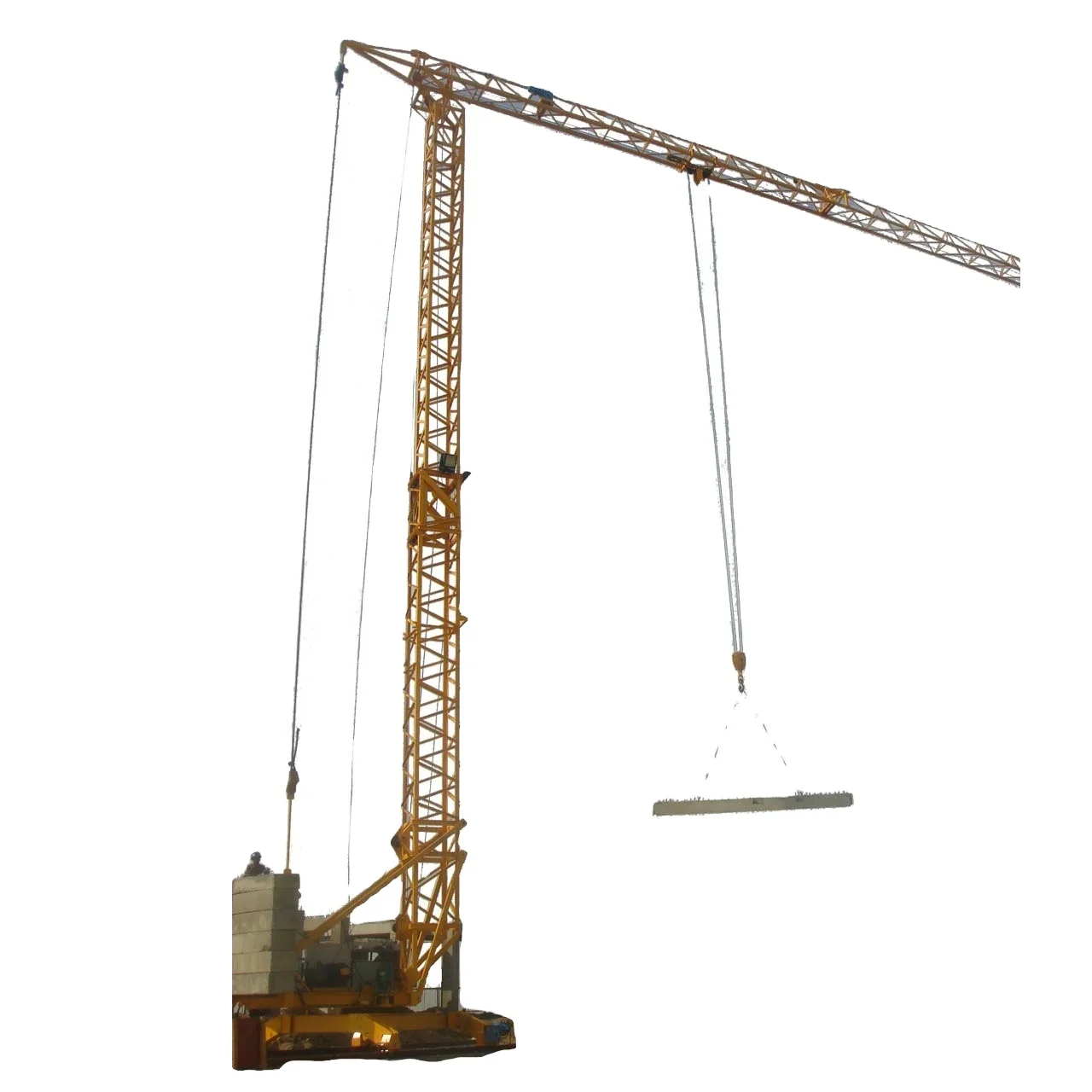 QTK40 Remote Control Folding Erection  Crane  Fast Self Erecting Tower Crane