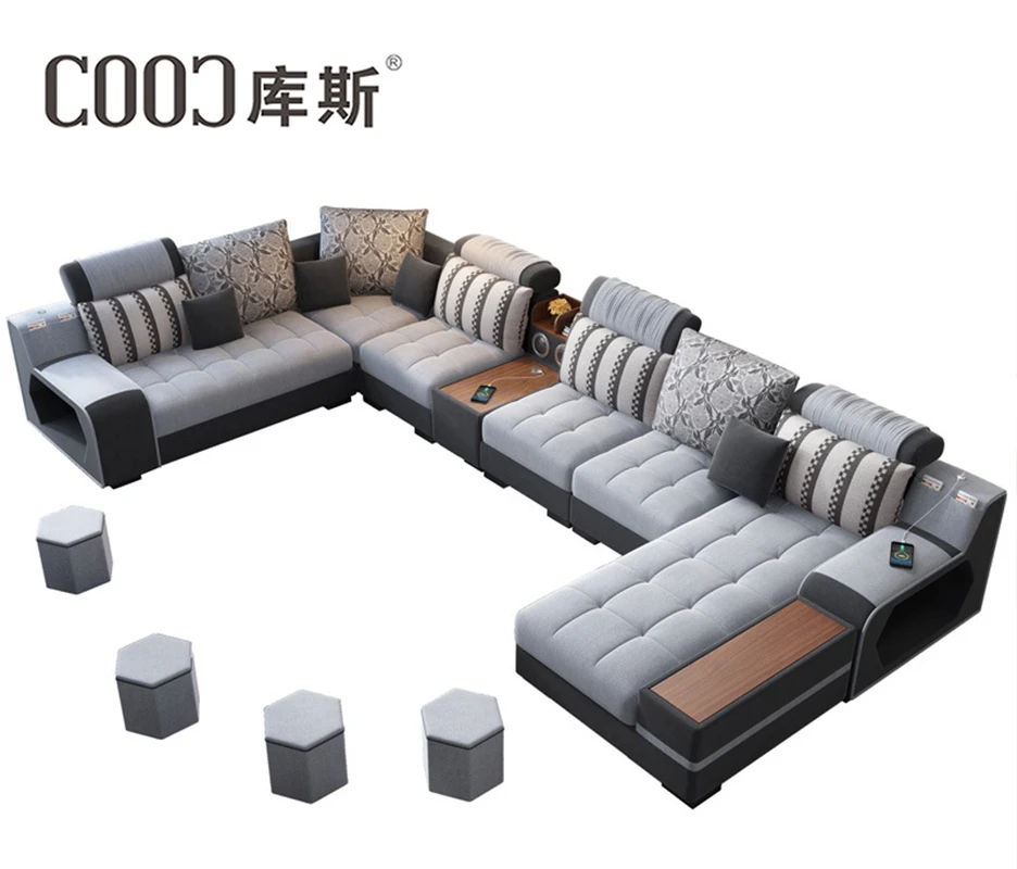 High Quality exclusive linen simple  modern funda sofa combination oversize living room lounge modular sofa set
