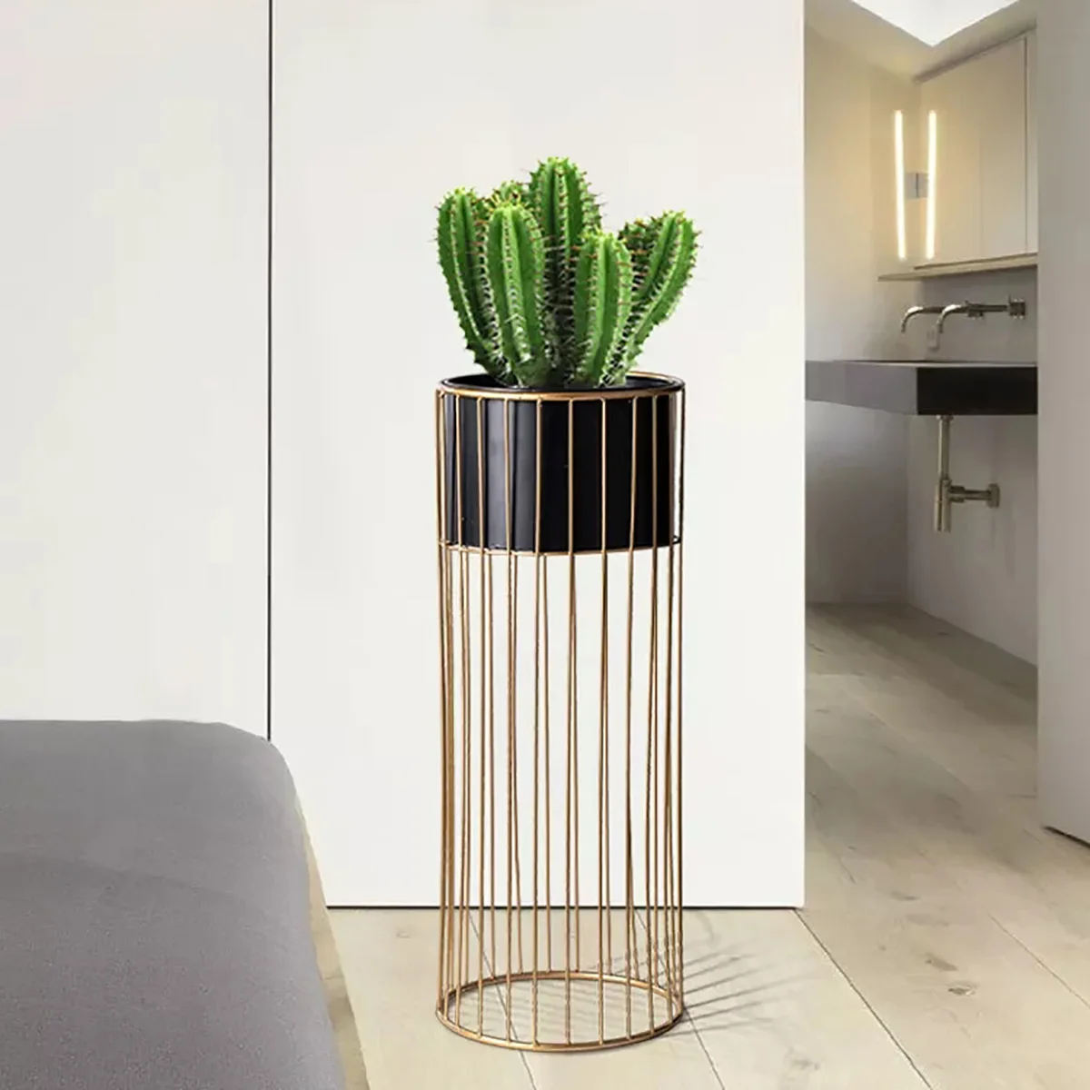 Top Rated Nordic Modern Plant stand Flower Pot Metal Gold Planter Garden Pots for Indoor Home Bedroom Liveroom Decor