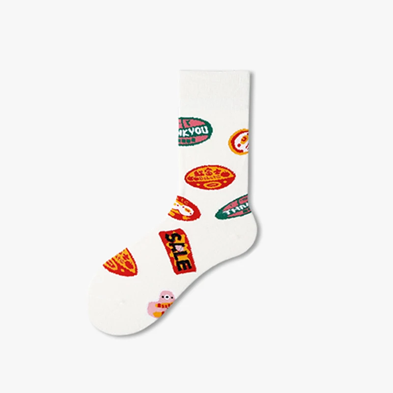 3D Cute Young Girl Cartoon Tube Socks