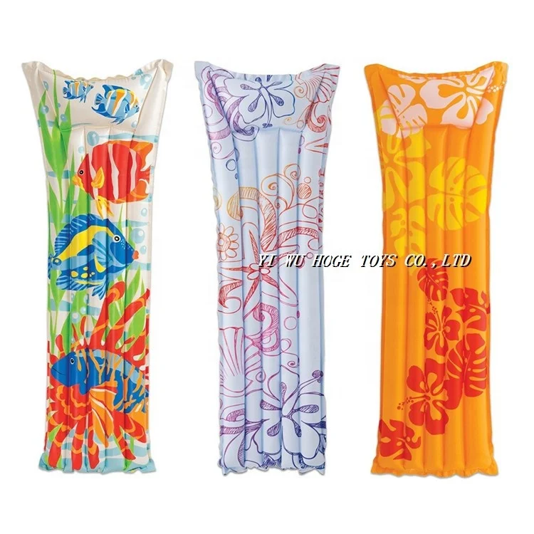 Inflatable Air Bed Air Mattress Swimming Pool Beach Single Color Lounger Mattress