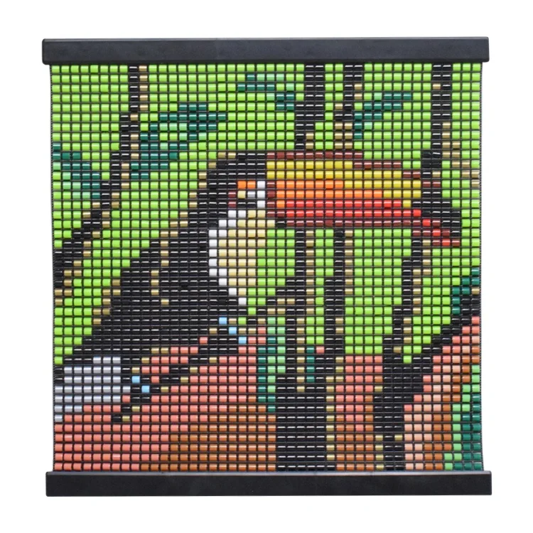 Handmade without ironing mesh canvas art wall painting diy 5mm perler beads kit for children