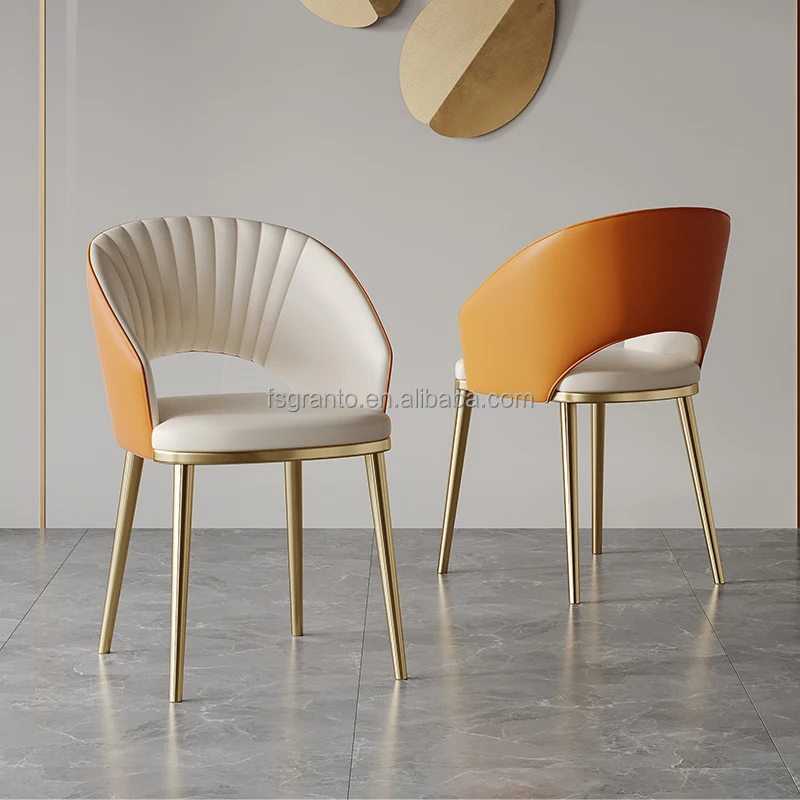 Comfortable Simple Dining Room Furniture Chair Luxury Leather Lounge