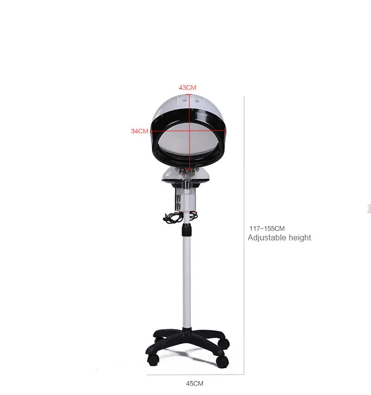 Beauty Salon Hair Treatment Automatic Time And Water Control Professional Hair Equipment Stand Hood Steamer Practical Hair Steam