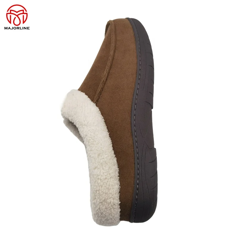 OEM customized Logo indoor house Unisex Moccasins Loafer slippers TPR rubber outsole winter home flat slippers for women