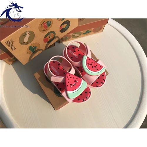 mini melissa shoes kids Fruit Sandal Soft Soles  Toe Jelly Shoes for Boys and Girls Baby Beach Shoes