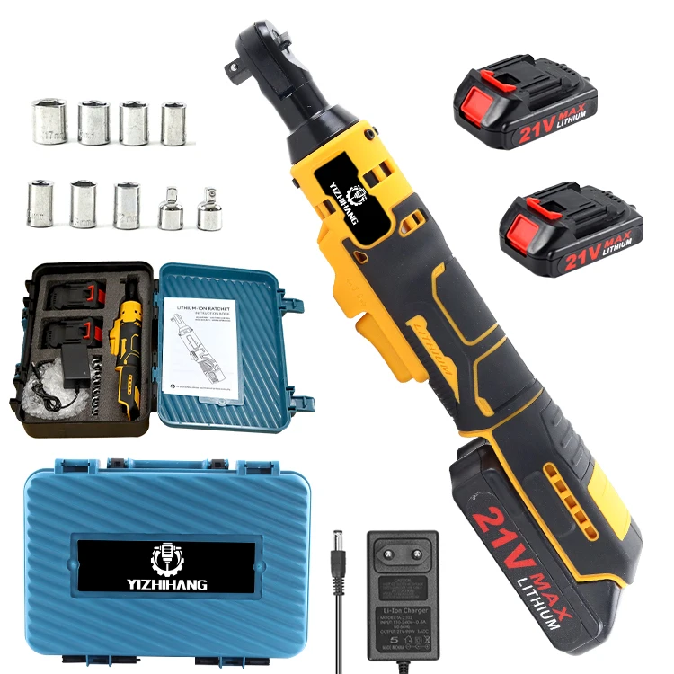 21v rechargeable lithium battery cordless ratchet wrench set one-hand portable ratchet wrench