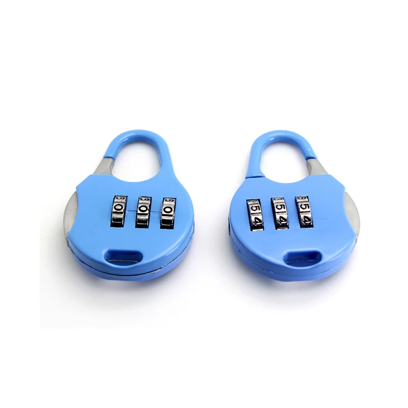 3 digit Mini combination luggage lock small safe zipper number digital padlock
