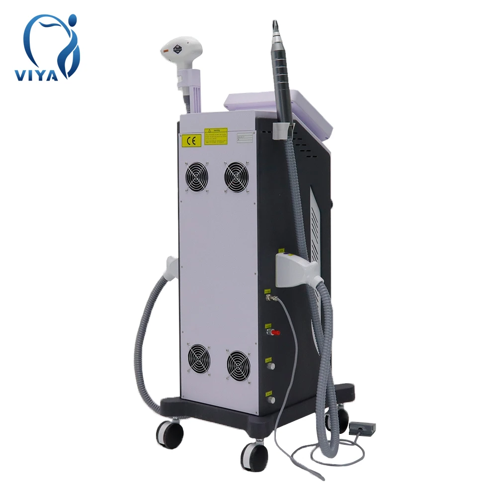 3 in 1 755 1064 808 Skin Tightening pico laser machine diode laser hair removal  handpiece machine tattoo removal laser machine