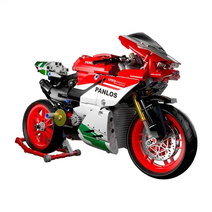 Новое поступление комплект гоночных автомобилей имитация Ducati V4S модель автоциклов мотоцикла строительные блоки игрушки