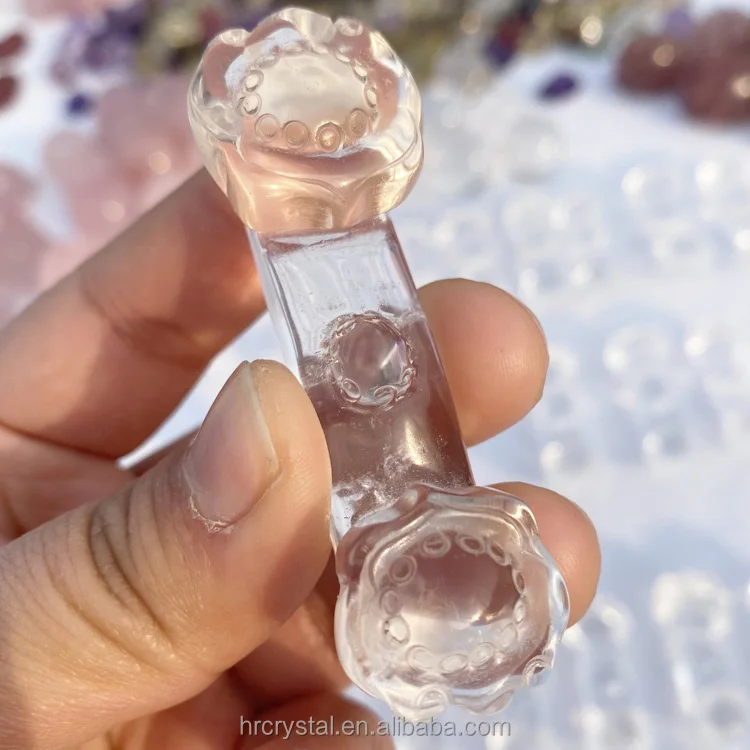 Healing Crystal Crafts High Quality Natural Clear Quartz Ru Yi Gemstone Crystal Carvings
