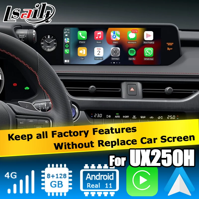8+128GB Android 13 CarPlay Android Auto interface box video interface for Lexus UX250h UX200 2018-  by Lsailt