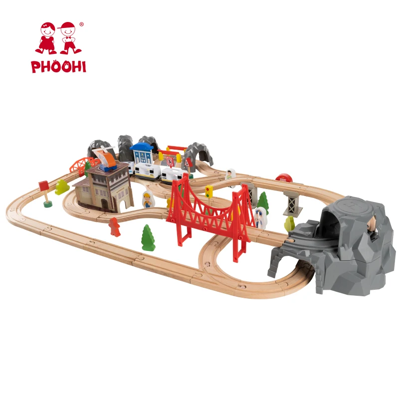 Hot Selling Children Educational Learning Kids Play Railway Set Wooden Train Toy for Baby Train Toy