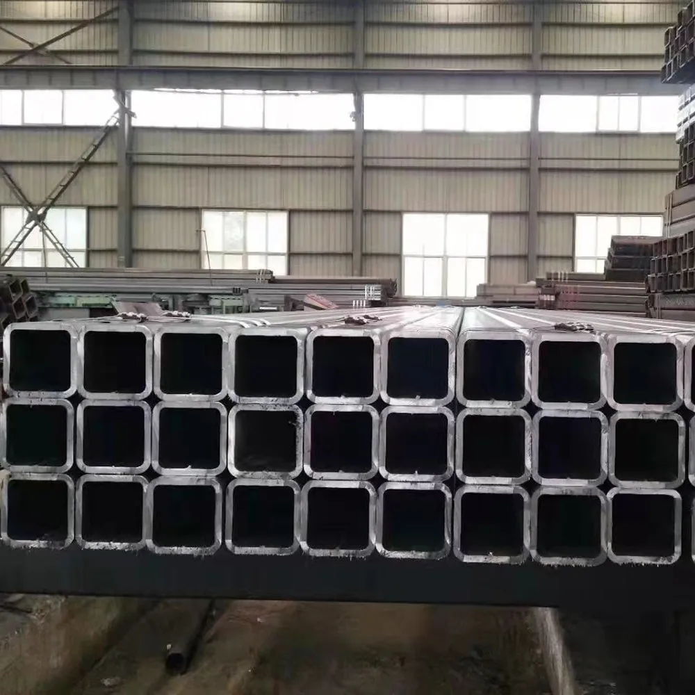 Высококачественная стальная квадратная труба ERW стандартных размеров оцинкованная с предварительно