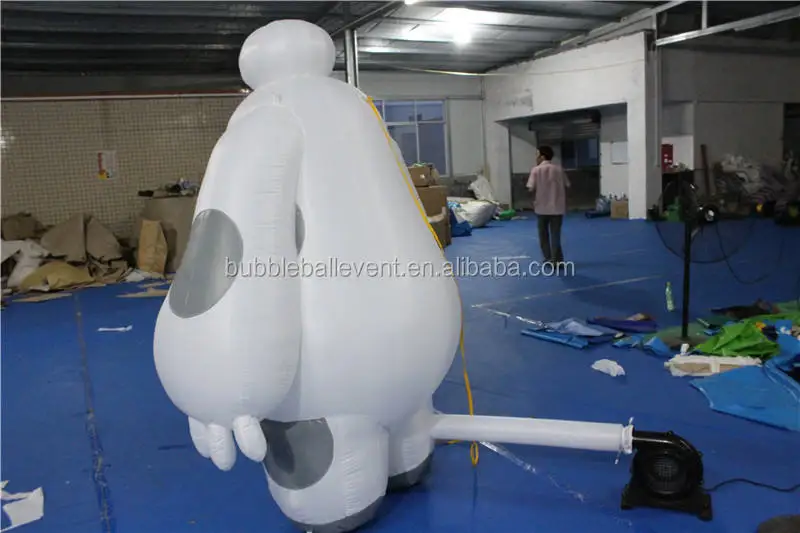 Lovely giant inflatable robot character cartoon , inflatable baymax mascot with low price