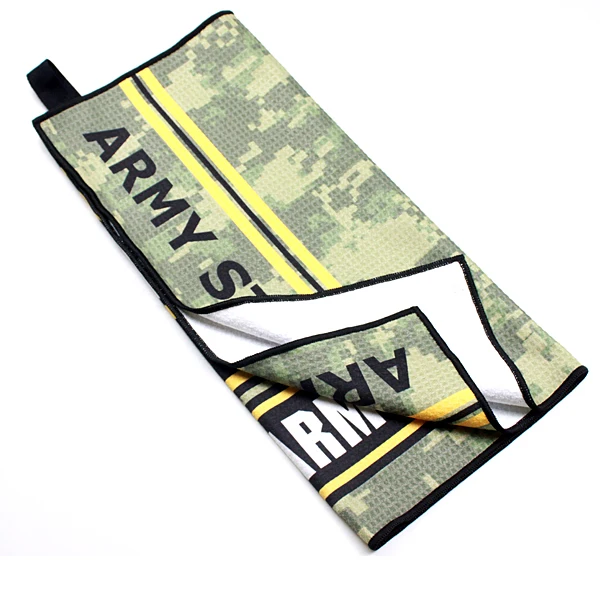 Caddie towel sublimation printed golf towel microfiber waffle towel