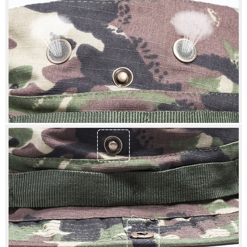 
Multicam Tactical Airsoft Sniper Camouflage Bucket Boonie Hats Nepalese Cap SWAT Army Panama Military Accessories Summer Men 