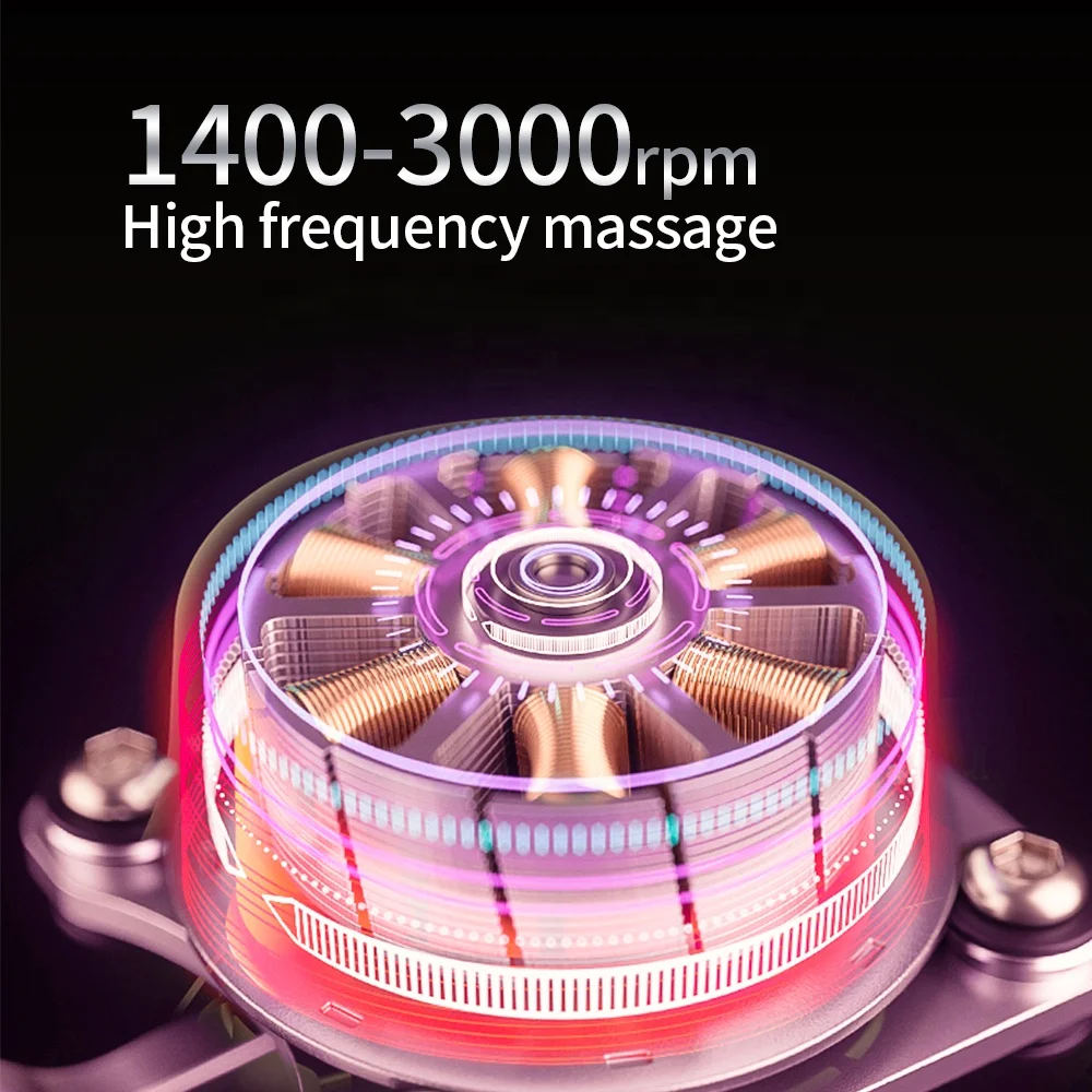 
new fitness rechargeable battery cordless deep muscle massage gun 