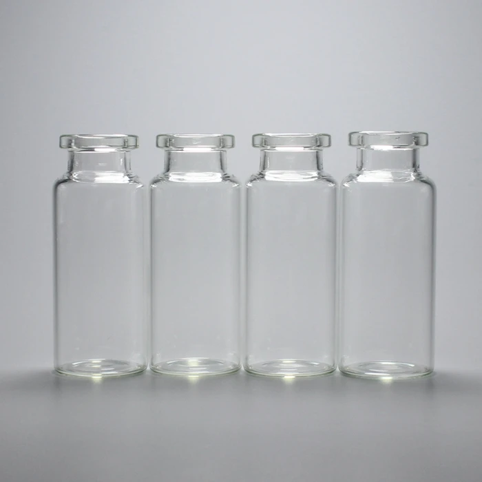 High Quality 15ml Clear Crimp Neck Medical Tubular Glass Vials Bottles
