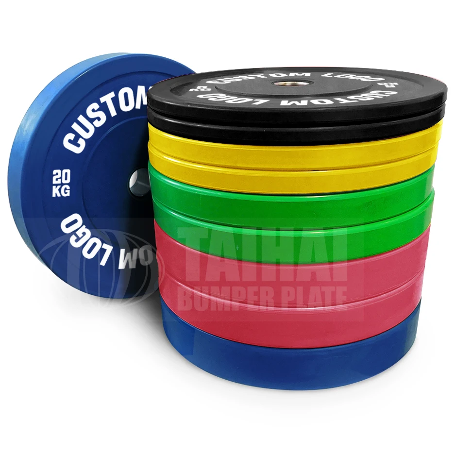 TaiHai Popular best selling customized logo chrome iron hand Weight Plates dumbbell Barbell Bumper Plate