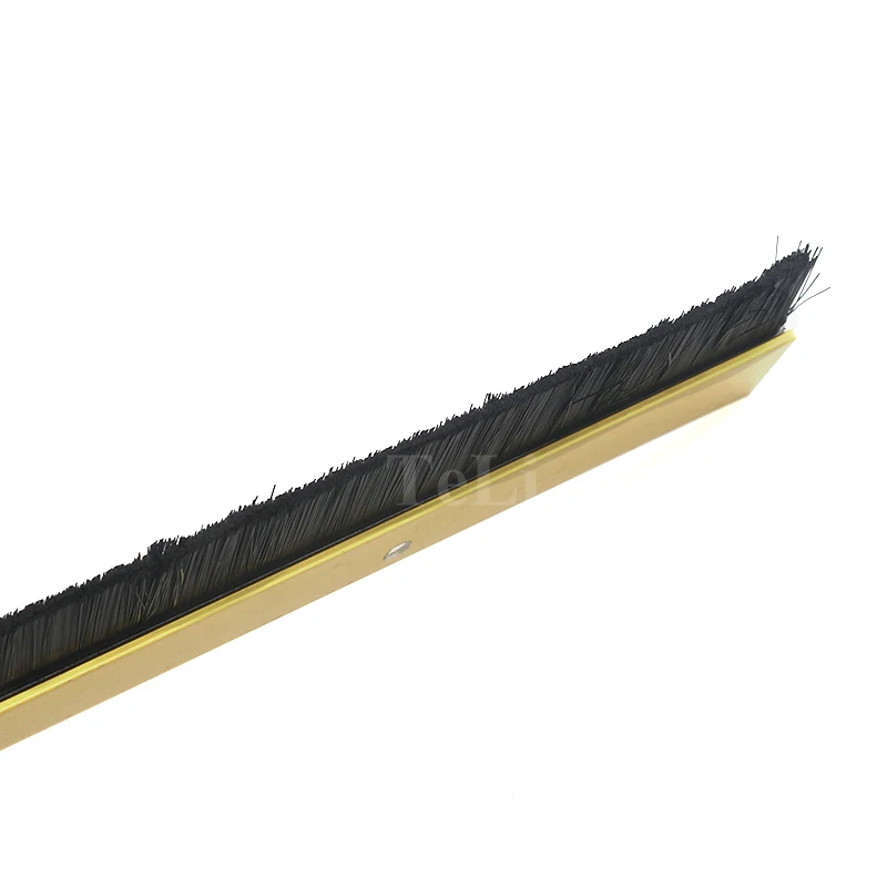 Windproof door bottom aluminum nylon bristle door brush