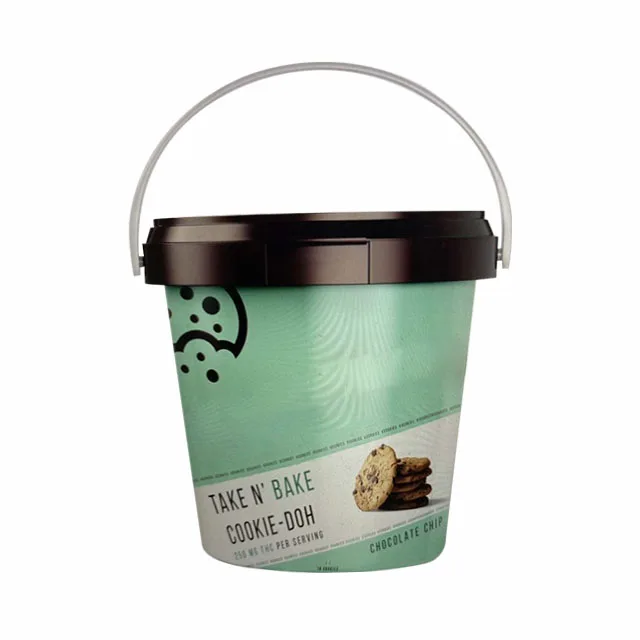 Заводская поставка 1L-5L пластиковые корзины для пищевых продуктов с ручкой и крышкой продажи корзина печенья логотипом