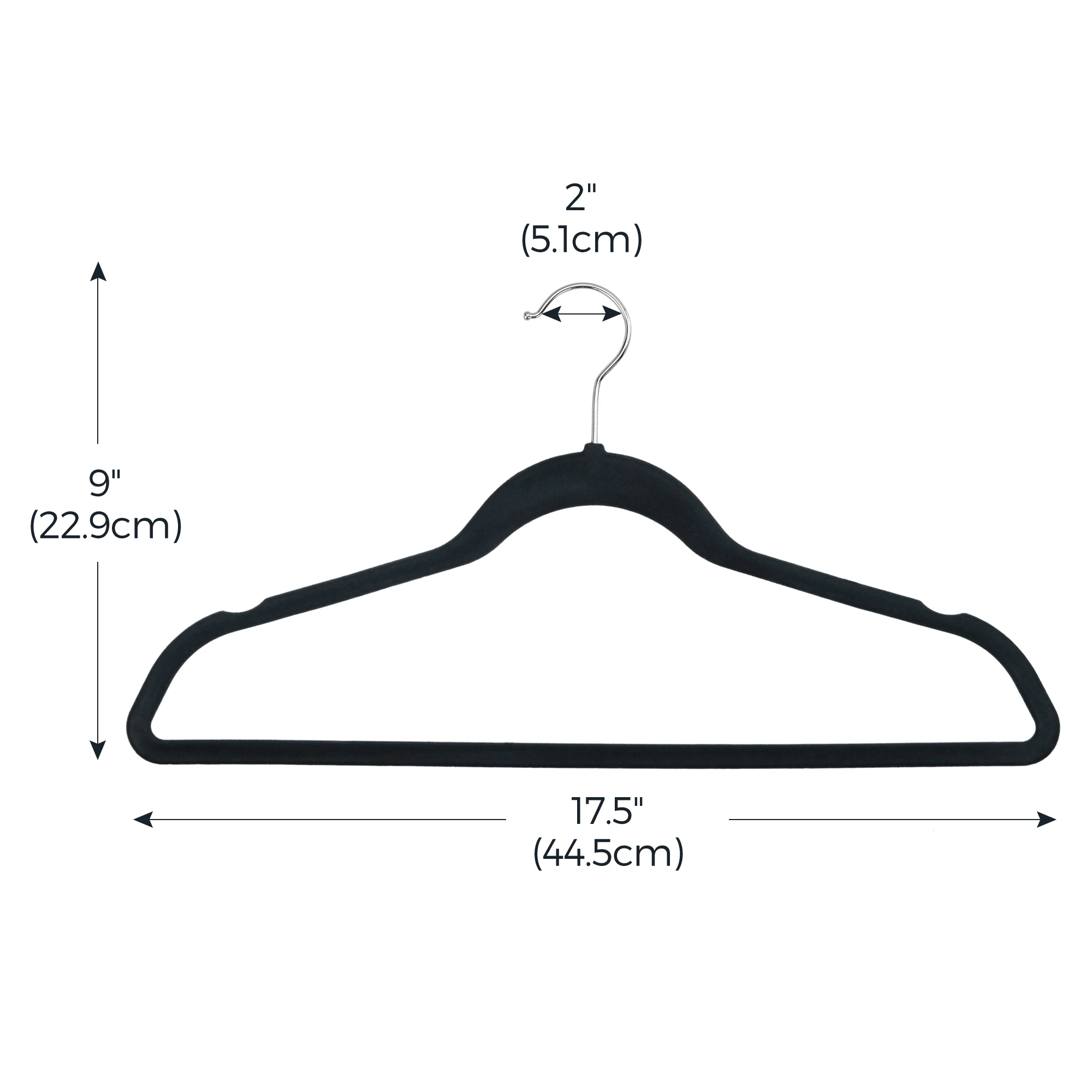 Classic Modern Custom Space Saving Colorful Non Slip Velvet Flocked Clothing Suit Hangers