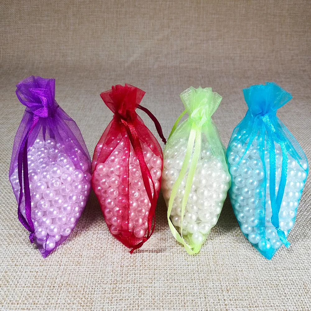 Best Seller 25 Colors 100PCS/Pack Mini Size 5x7cm Premium Quality Sheer Organza Packaging Bag Organza Favor Bag