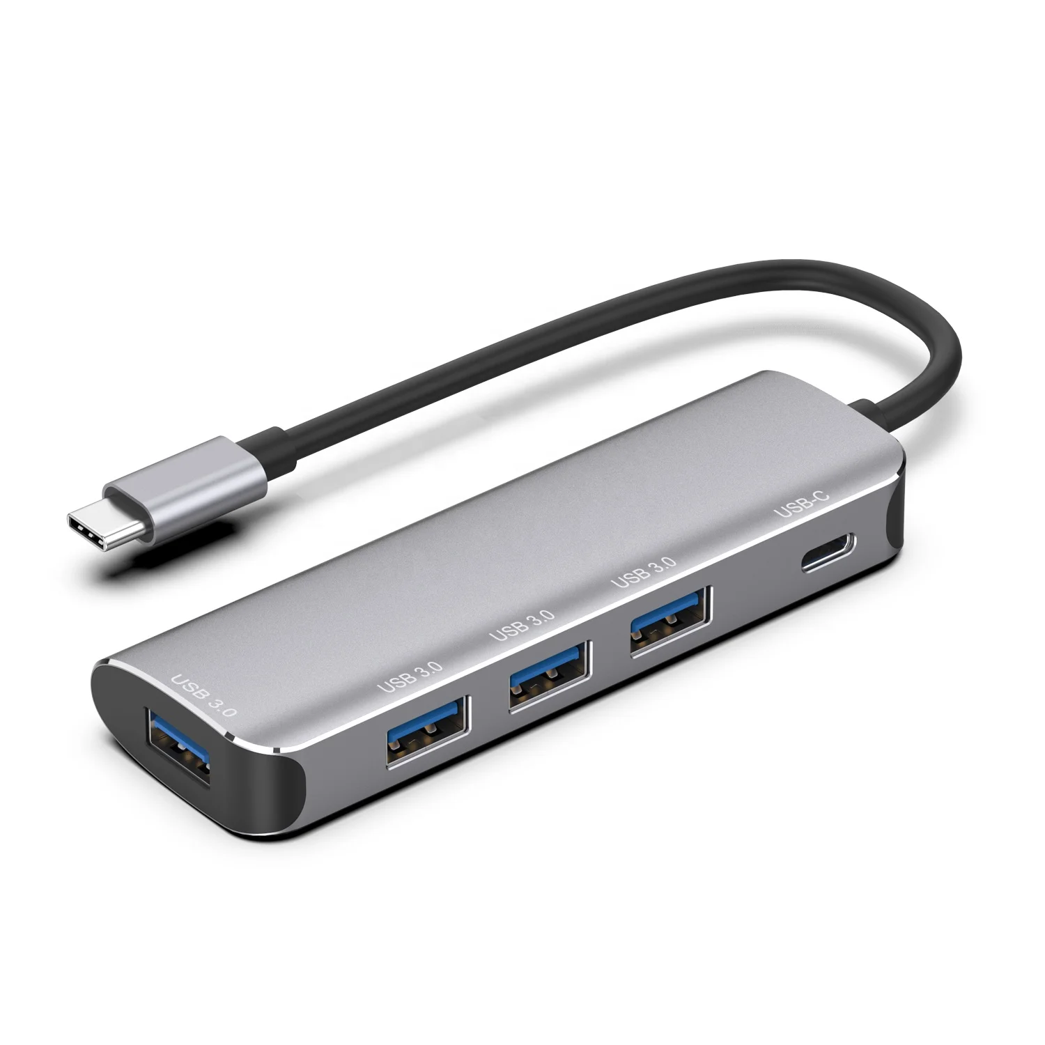 Oem Custom Design 4 Port Qc3.0 USB Smart Hub Multifunctional 5 In 1 USB C Hub Multiport Usb Hub Adapter Dock For Macbook Pro