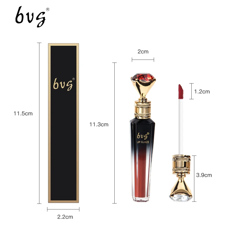 6 Colors Waterproof Long Lasting Nude Matte Liquid Lipstick Non-Stick Cup Sexy Red Lip Tint With luxury Diamond Wand