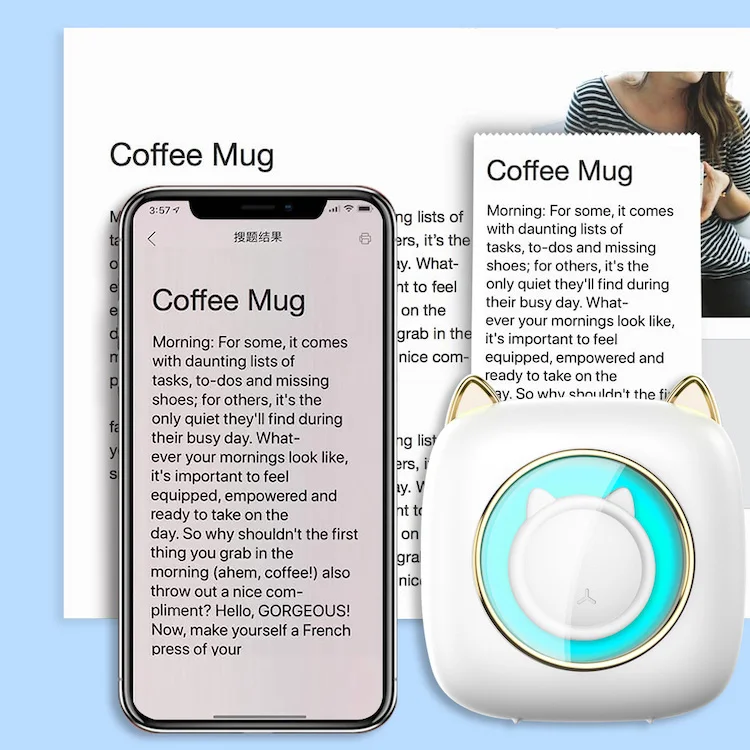 Hot Selling Portable Study Kid Student Stickers Label Photo Wireless Printer Thermal Pocket Mini Printer