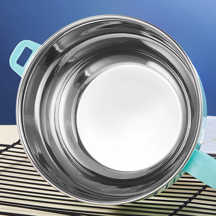 
Noodle Bowl With Lid Handle Stainless Steel Plastic Leak-Proof Food Container Bowl 