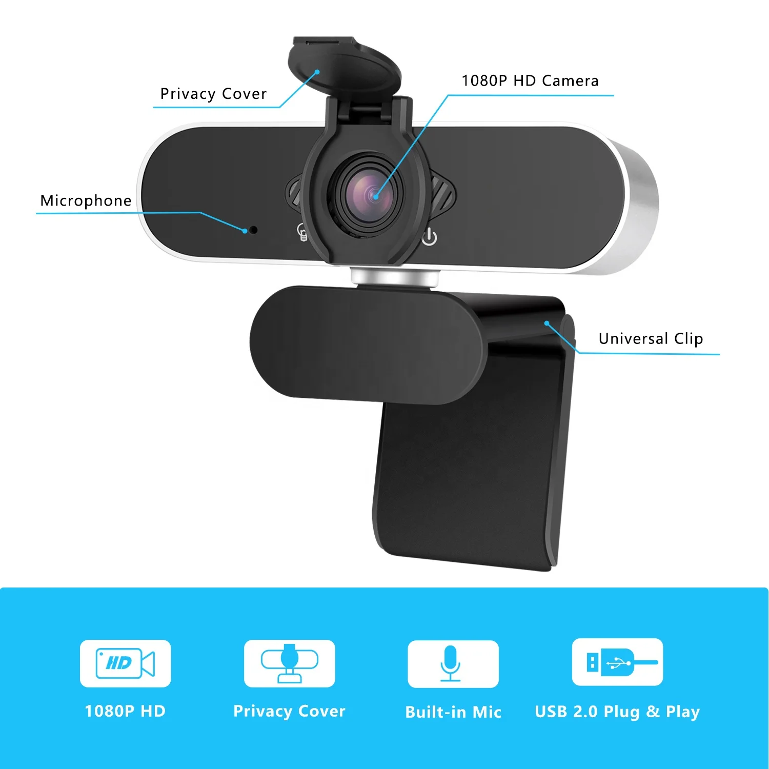 Foscam с веб-камерой USB цена полная HD1080p 30fps конфиденциальности крышка микрофона динамика streamin веб-камера Веб-камера для портативных