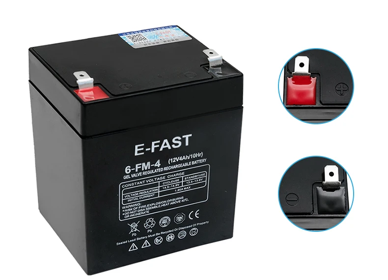 E-FAST ET4-12 12V 4AH Solar Battery Deep Cycle AGM GEL 12v 4ah lead acid battery