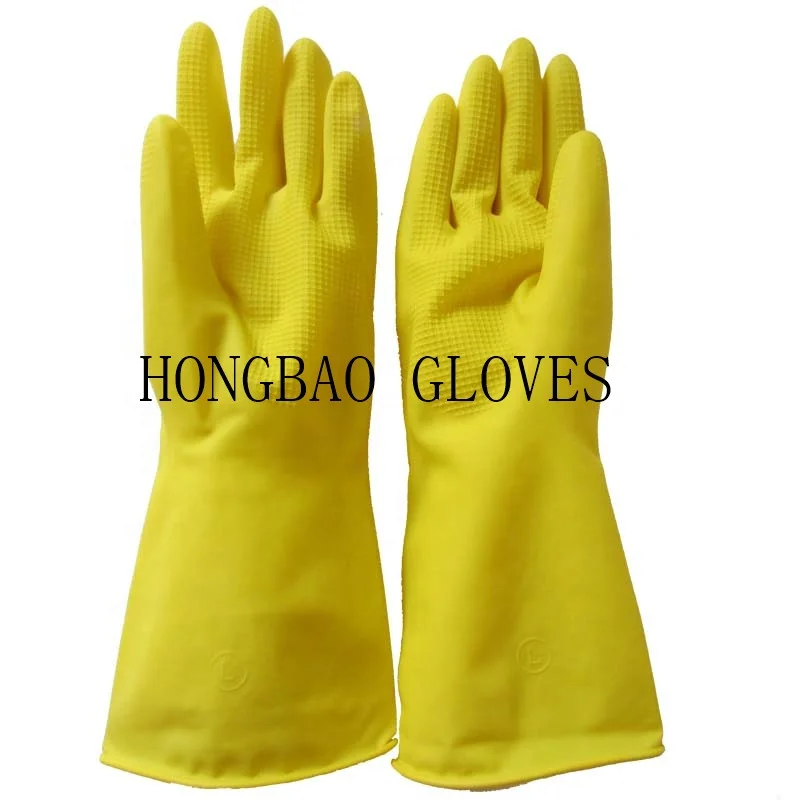 55g hand rubber  gloves for washing dishes  kitchen latex waterproof colorful cleaning gloves