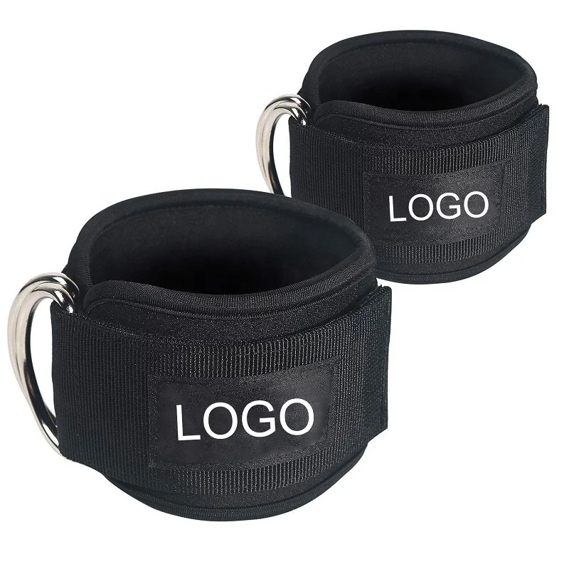 Adjustable Neoprene Padded Workout Support Gym Ankle Cuffs Fitness Ankle Straps for Cable Machines