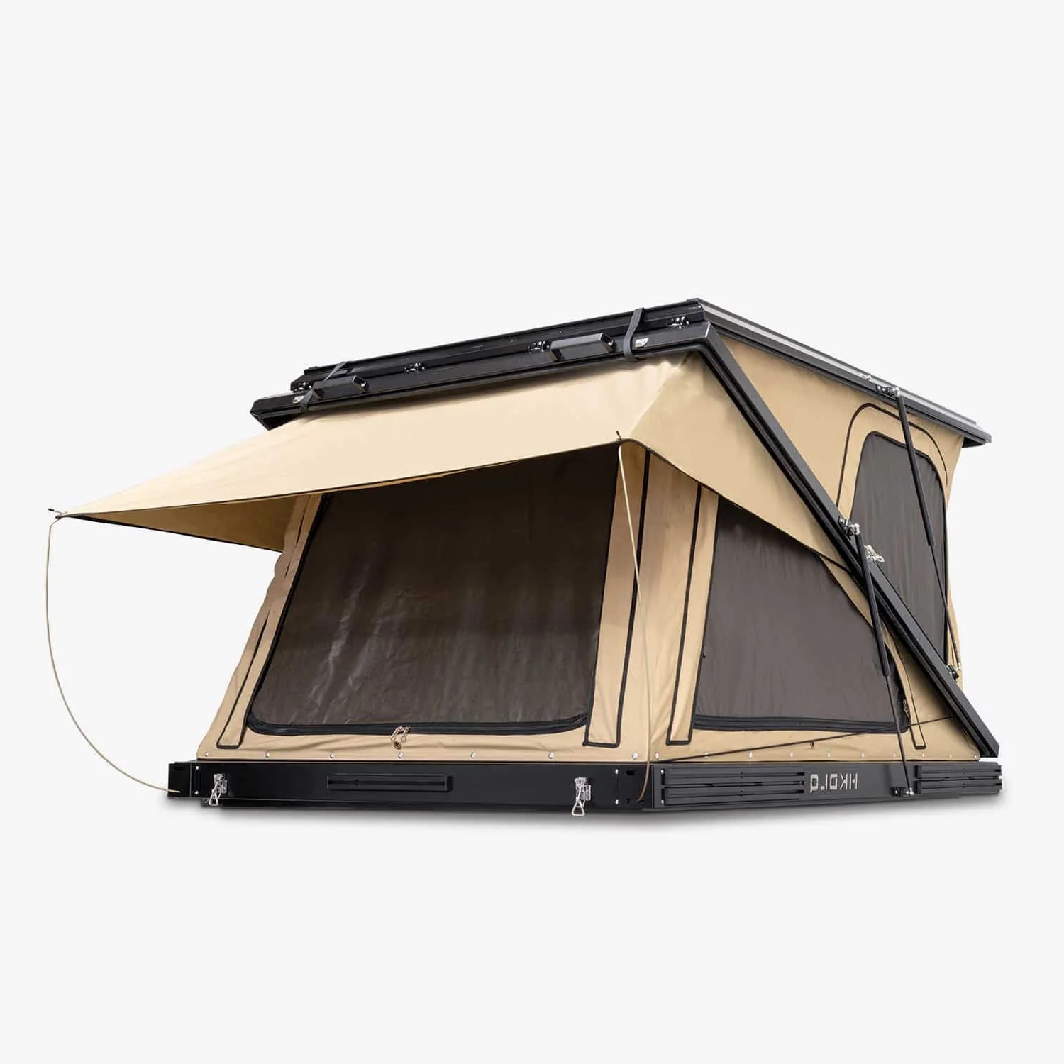 UV Protection Waterproof 4 Person Rooftop Tent Car Rooftop Tent ABS Flip Hard Shell Top Rooftop Tent