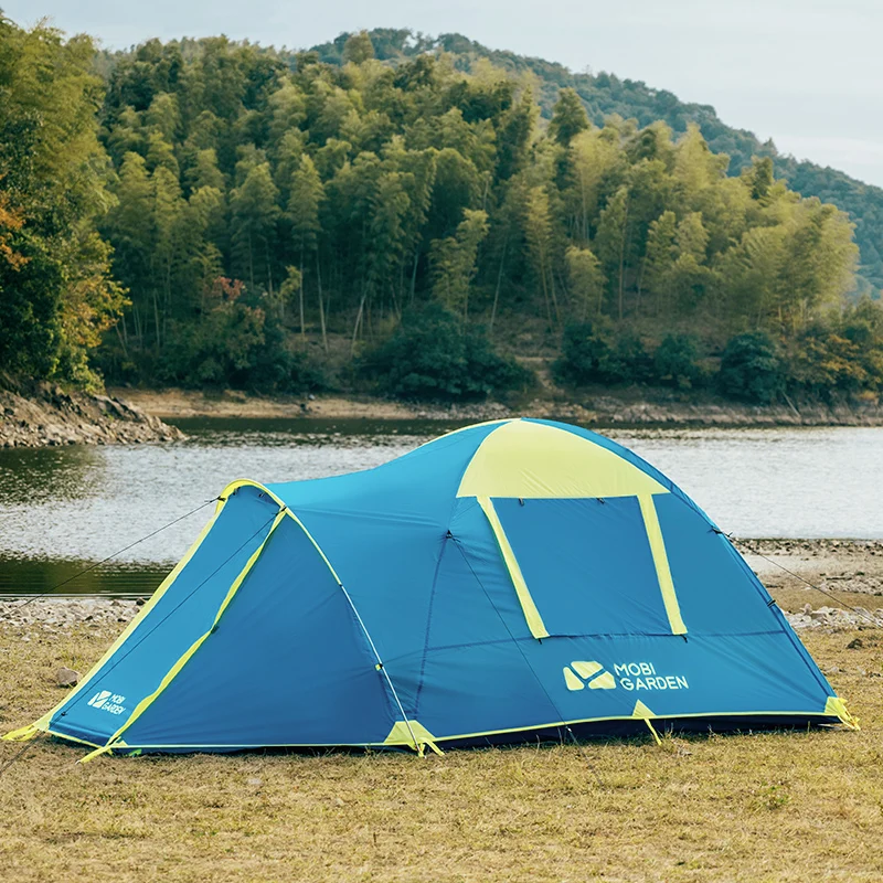 MOBI GARDEN Leng Shan 3 AIR Front Room Camping Tent Portable Extended Lobby Double Layer Waterproof Tent for Hiking Travel