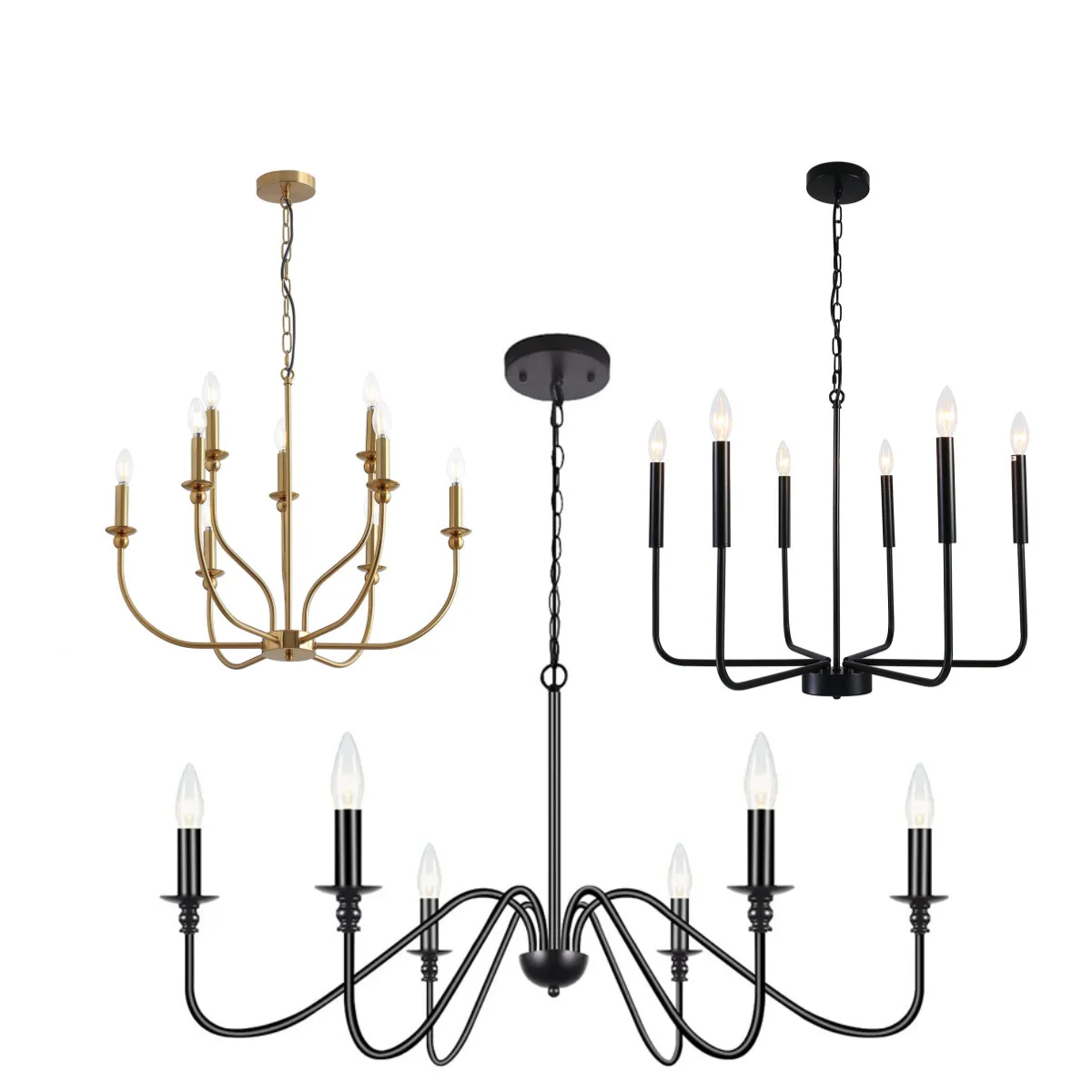 Industrial Lighting Wrought Iron Chandelier American Style Vintage Retro Pendant Lamp