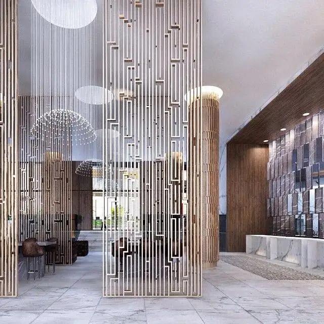 Decorative Room Partition  Panel  Modern  Metal Screen Room Divider